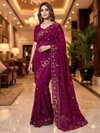 KT 2026 Chiffon Emberodery Work Saree Best Wholesale Shop In Surat